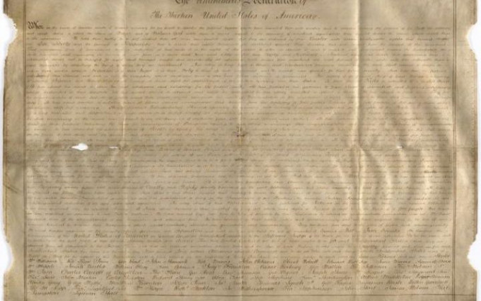 哈佛大学研究人员在英格兰南部发现美国《独立宣言》的第2份羊皮纸复制本。