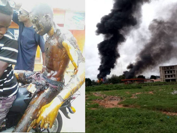 尼日利亞中部一個油站有運油車爆炸起火，至少35人死亡，逾百人受傷。(網圖)