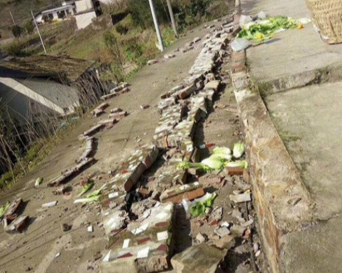 四川興文昨日發生5.7級地震。網圖