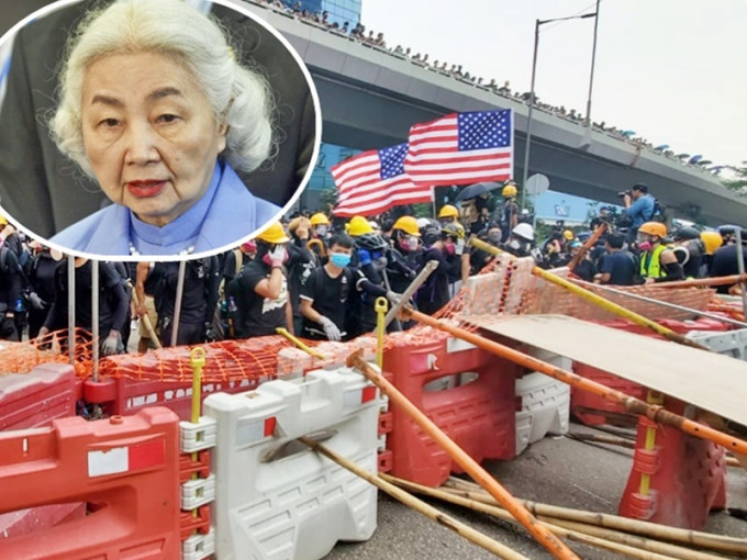 梁爱诗（小图）指中央考虑到反修例风波已达危害国家安全地步。资料图片