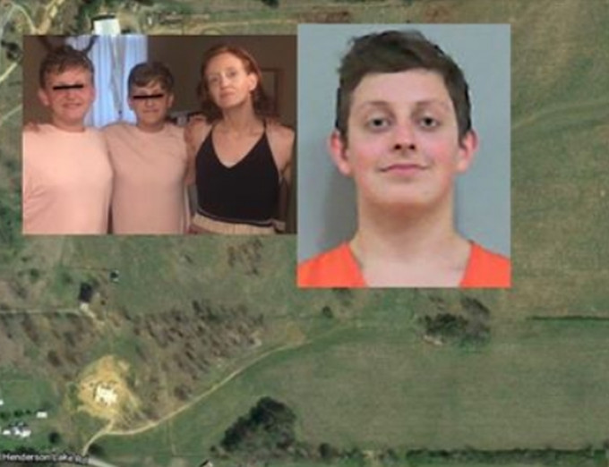 17岁男孩兰登在1月时于家中用刀刺杀母亲和13岁的双胞胎弟弟。(网图)