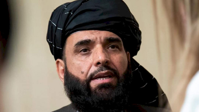 沙欣稱，塔利班會防止阿富汗成為「恐怖分子的集結地」。Twitter圖片