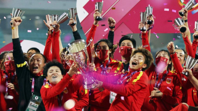 國足女將早前勇奪亞洲盃冠軍。路透社資料圖片