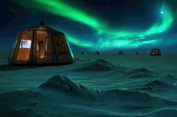 北极圆顶雪屋酒店。Luxury Action图