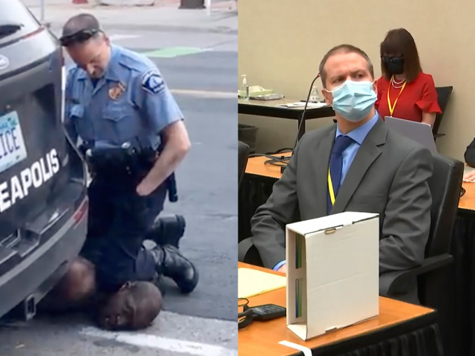 被控杀害非裔男子弗洛伊德的美国前明尼阿波利斯警员、白人男子肖万出庭受审。AP图片