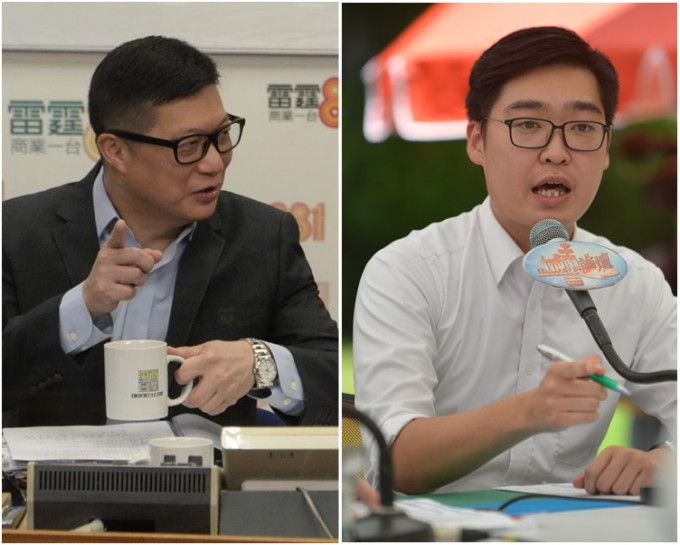 鄧炳強指保安局局長已給予民族黨21日時間作申述。右為陳浩天。
