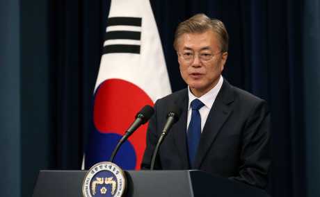 南韩总统文在寅。