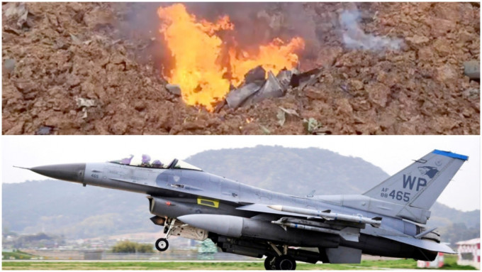 一架美军的F16战机今晨在南韩坠毁。