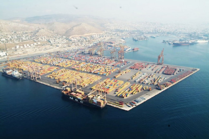 希腊国内最大港口彼里夫斯港。AP