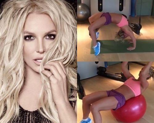 Britney今晚首度來港開騷，做運動力Keep身形。