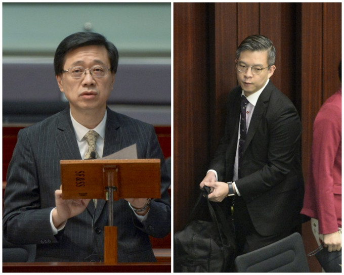 曹志遠(右)再要求保安局澄清《逃犯條例》修訂。資料圖片