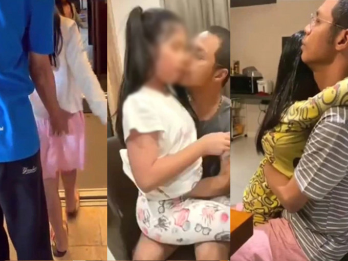 泰国音乐人贾卡瓦尔对女儿行为太过亲昵，引起「兽父」的质疑。 （网上图片）
