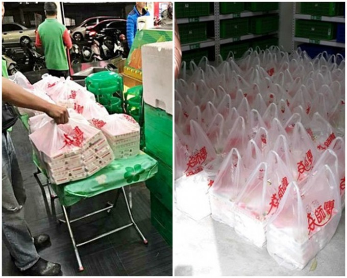 店員稱公司接到450個雞腿飯盒的大訂單，全體動員完成後才發現被騙。爆料公社fb圖片