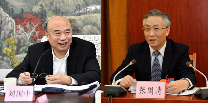 劉國中（左）和張國清（右）預料進京候任國務院副總理。互聯網