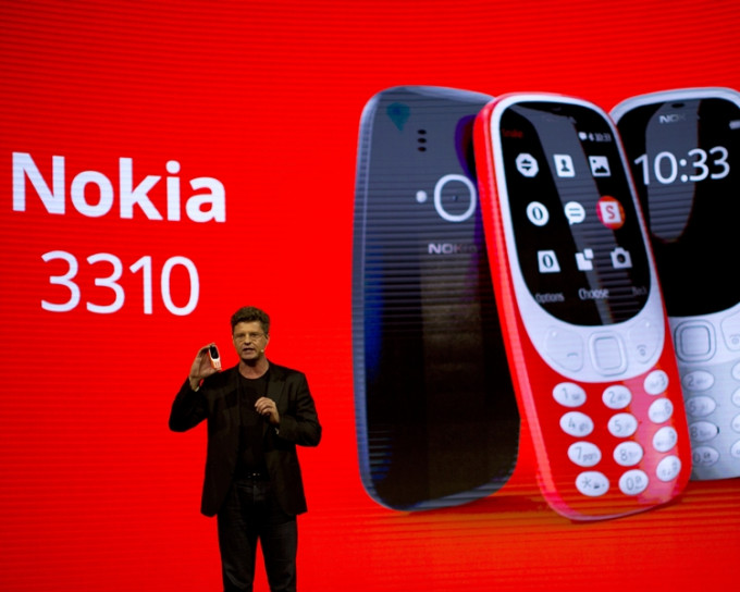 NOKIA 3310料4月底開售。AP
