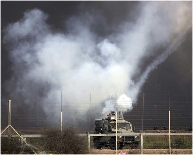 以軍指責加沙地帶武裝分子向以色列南部地區發射火箭。AP