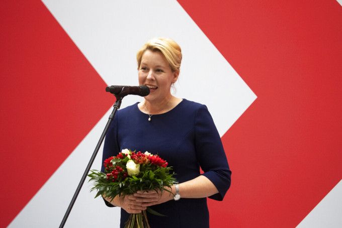 吉費將成為柏林首位女市長。美聯社圖片