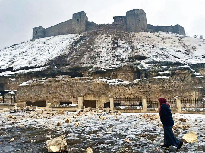 土耳其加濟安泰普古堡損毀嚴重。