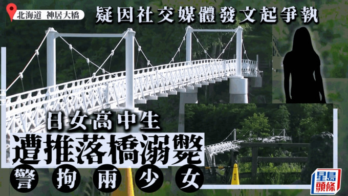 朋黨欺凌｜北海道女學生失蹤 證實慘遭2女「從大橋推落溪谷」