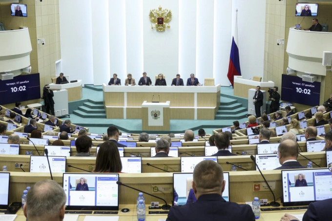 俄國會上議院通過定出明年總統選舉日期的決議。美聯社