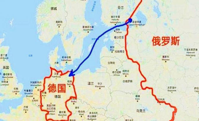 俄羅斯和德國的輸氣管道「北溪二號」。
