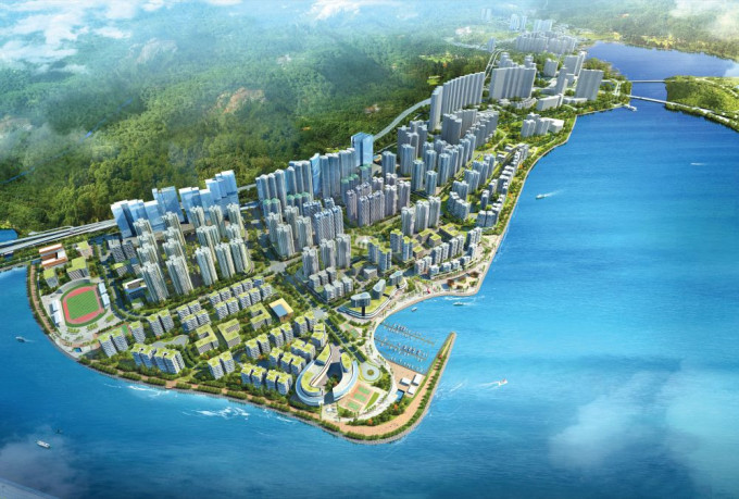 東涌東新市鎮擴展區構想圖。網誌圖片