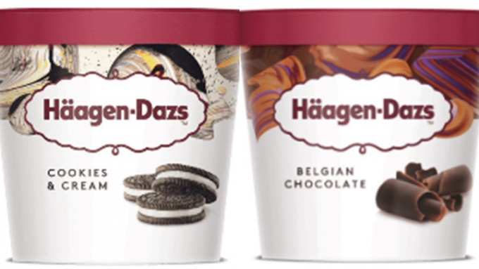 Häagen-Dazs 多兩款口味雪糕部分批次發現污染物，食安中心呼籲市民不要食用。網上圖片