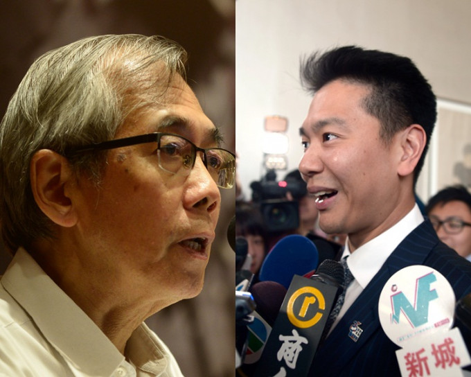 王永平(左)就周浩鼎事件批评，民建联一代不如一代。资料图片