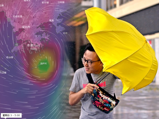 歐洲預報風暴或登陸香港南部。網上圖片