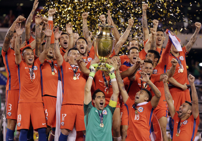 智利已连赢两届美洲国家杯。AP