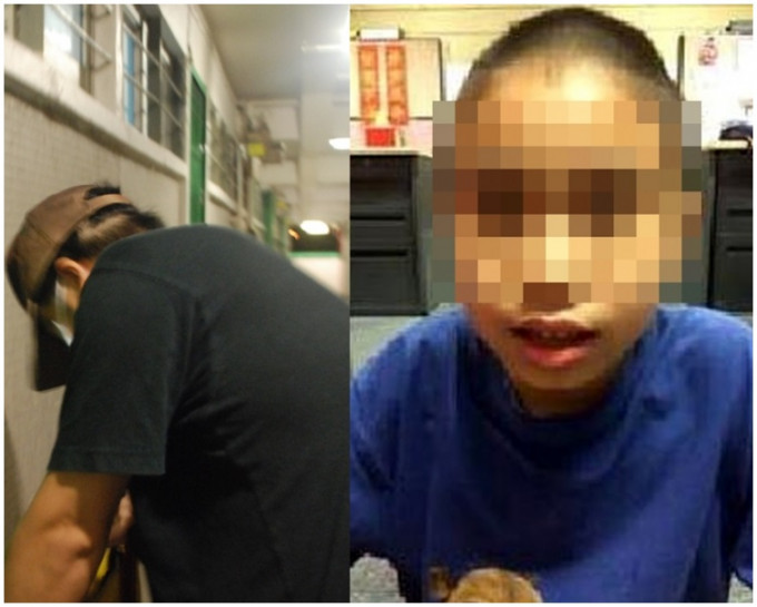  狠父(左)将儿子(右)遗弃于新加坡。资料图片