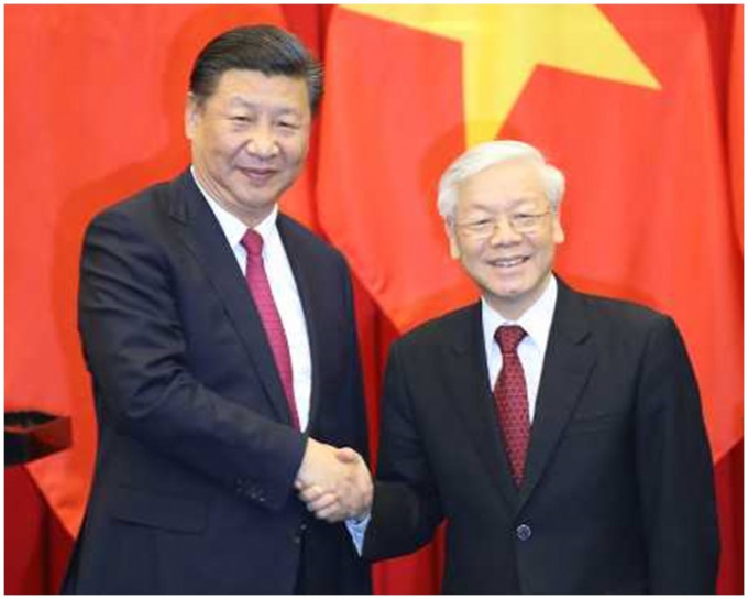 國家主席習近平今早與越共中央總書記阮富仲再度會面。新華社圖片