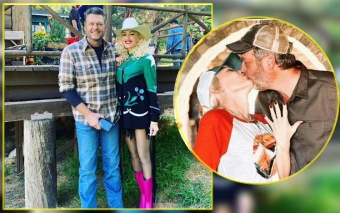 Gwen Stefani被爆上周六已跟Blake Shelton結婚。