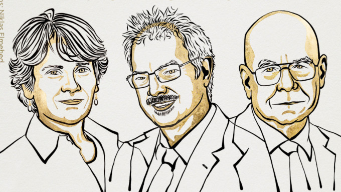 左起：贝尔托西、梅尔达尔、夏普莱斯。诺贝尔奖Twitter