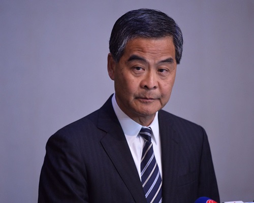 梁振英表示香港民族党违反《基本法》23条。资料图片