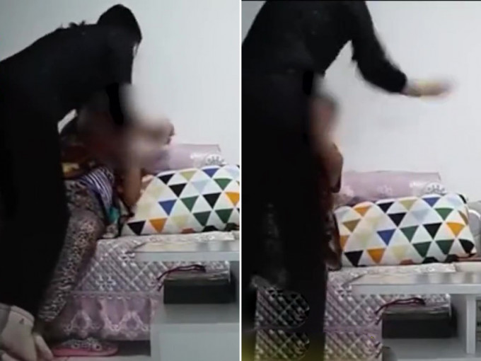 女公務員毆打母親影片瘋傳。
