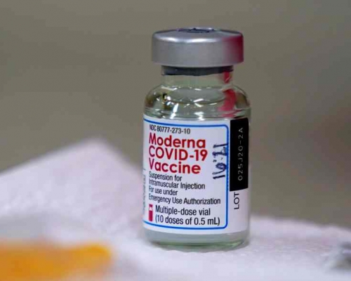 美国莫德纳疫苗。AP