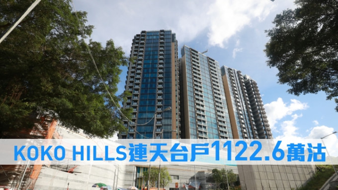 KOKO HILLS連天台戶1122.6萬沽。