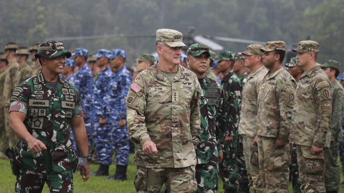美国与印尼展开年度军事演习。AP图片
