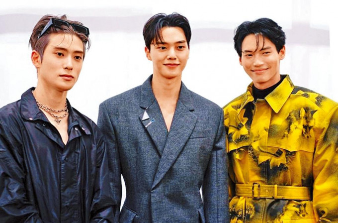 (左起)NCT成員在玹、宋江及Win現身意大利時裝騷。