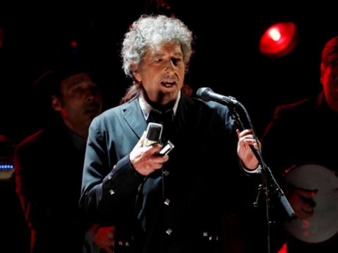 美國「民謠之父」Bob Dylan，2016年榮獲諾貝爾文學奬。AP資料圖片