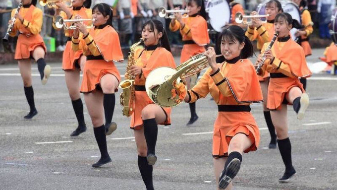 京都橘高校吹奏樂部的訓練量媲美運動員。網上圖片