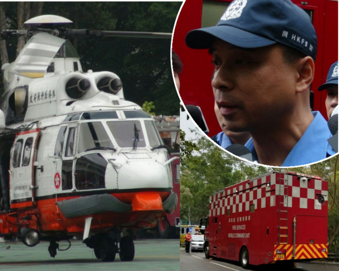 消防处助理处长邱伟强表示，受伤消防员头部受伤。