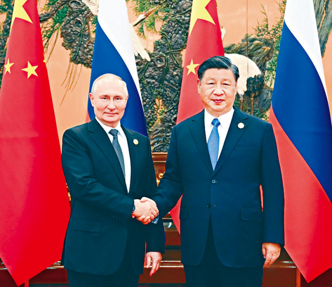 国家主席习近平与俄罗斯总统普京会晤，亦是两人10年内第42次会谈。