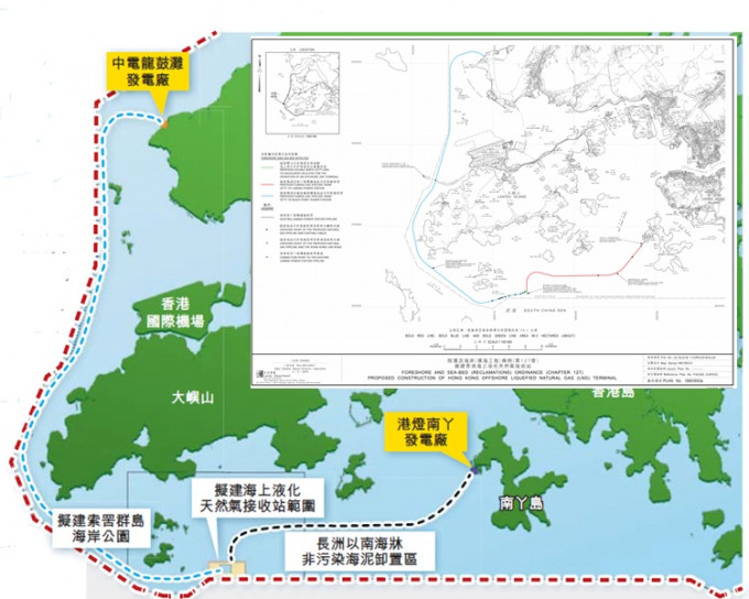 受工程影響的前濱及海床範圍，已載於今日刊憲的政府公告。