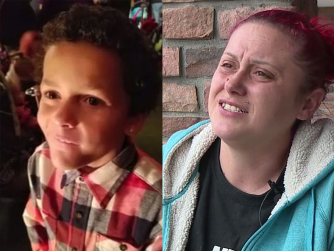 9歲男童傑默（左）在校宣布出櫃，4天就自殺身亡。母親皮爾絲（右）表示傑默自殺的原因是同學欺凌所致。（網圖）