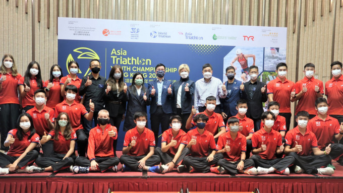 香港队将派出十九位代表参加本周日的「2022亚洲三项铁人少年锦标赛。陆永鸿摄