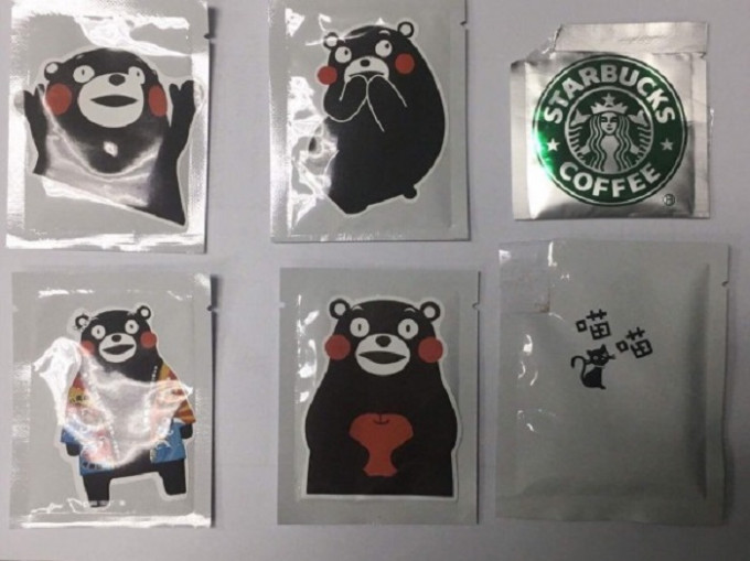 毒咖啡包以日本吉祥物熊本熊偽裝。網上圖片