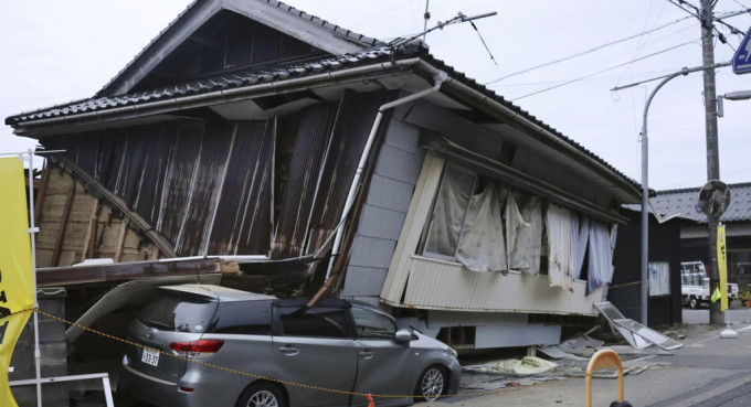 旅議會指一個日本旅行團身在發生地震的石川縣，全部團員安全。AP圖片