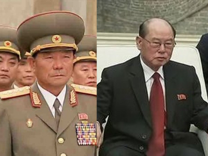 有傳北韓軍方高層再有人士變動，指朴永植（左）及李永秀（右）已被免職。（網圖）